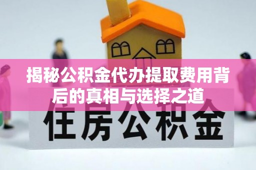 彭阳揭秘公积金代办提取费用背后的真相与选择之道