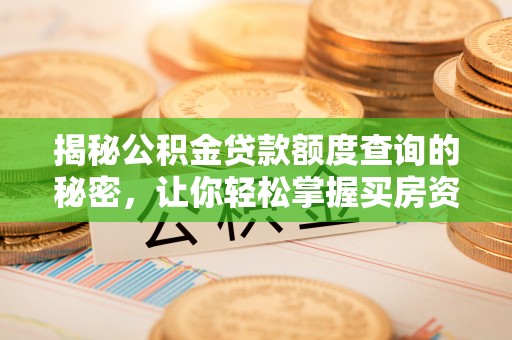彭阳揭秘公积金贷款额度查询的秘密，让你轻松掌握买房资金规划