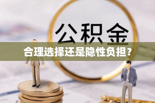 彭阳合理选择还是隐性负担？